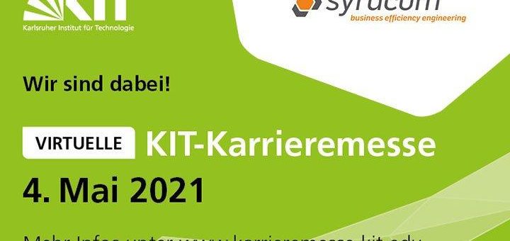 Besucht syracom auf der virtuellen KIT-Karrieremesse: einfach digital vorbeischauen. (Messe | Online)