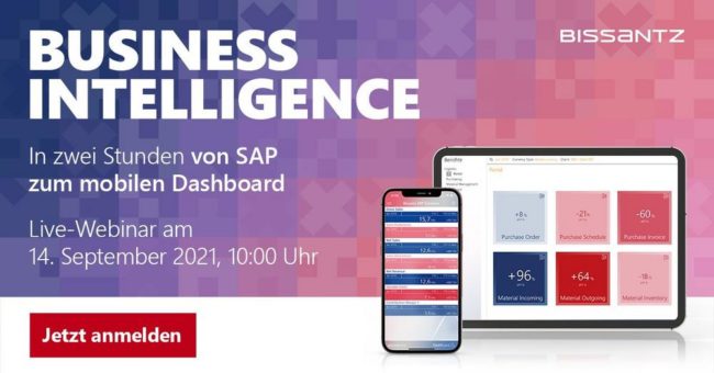 Bissantz ERP Solutions: in zwei Stunden von SAP zum Data Warehouse in der Jackentasche (Webinar | Online)