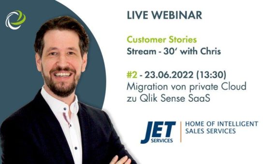 Live-Webinar Customer Stories #2: JET Services: Migration zu Qlik Sense SaaS (Webinar | Online)