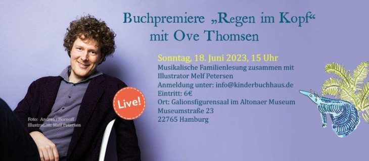 Buchpremiere „Regen im Kopf“ / „Regen in’n Kopp“ – Familienlesung mit Musik und ein wenig Platt (Unterhaltung / Freizeit | Hamburg)