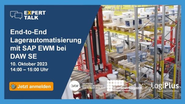 Expert-Talk: End-to-End Lagerautomatisierung mit SAP EWM bei DAW SE (Konferenz | Online)