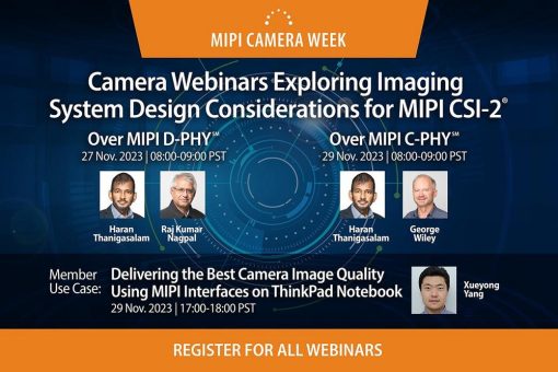 MIPI Camera Week 2023 – Webinar-Reihe zur CSI-2 Kamera Schnittstelle (Webinar | Online)