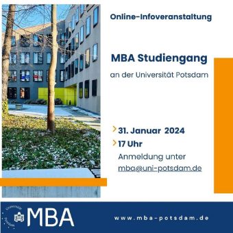 Online-Infoveranstaltung zum Master of Business Administration (MBA) an der Universität Potsdam (Webinar | Online)