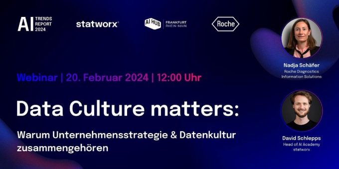 Data Culture matters: Warum Unter­neh­mens­strategie und Datenkultur zusammen­gehören (Webinar | Online)