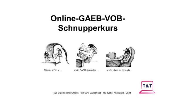 Online-GAEB-VOB-Schnupperkurs (Vortrag | Online)