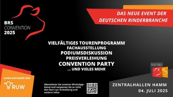 BRS Convention 2025: Das Highlight für Rinderhalter und Züchter – Anmeldung jetzt geöffnet! (Kongress | Hamm)