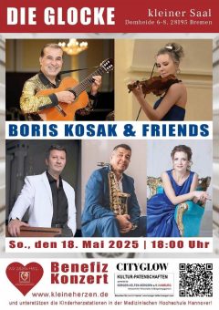 Boris Kosak & Friends: Benefizkonzert zugunsten „Kleine Herzen Hannover e.V.“ (Unterhaltung / Freizeit | Bremen)