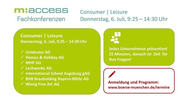 Fachkonferenz Consumer/Leisure (Webinar | Online)