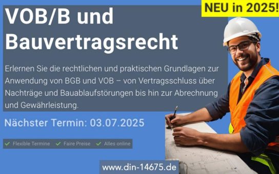 VOB/B und Bauvertragsrecht (Schulung | Online)