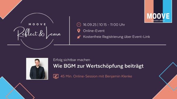Erfolg sichtbar machen: Wie BGM zur Wertschöpfung beiträgt (Webinar | Online)