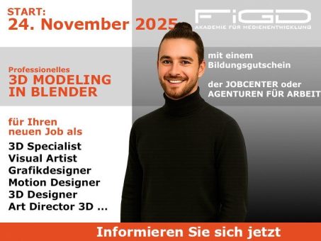 Online durchstarten: Weiterbildung 3D Modeling & Motion Design (Schulung | Online)