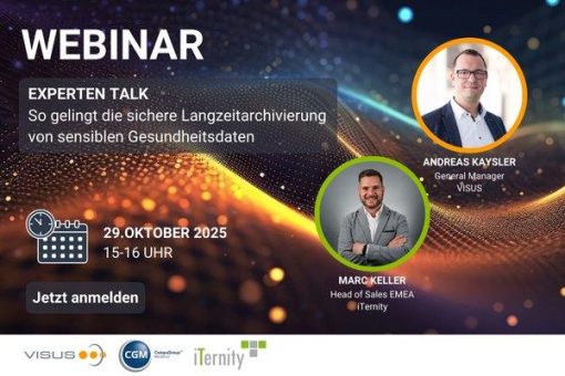 Experten Talk mit VISUS: Sichere Langzeitarchivierung von sensiblen Gesundsheitsdaten (Webinar | Online)