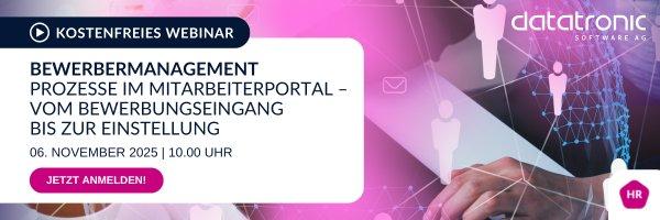 Bewerbermanagement Prozesse im Mitarbeiterportal – vom Bewerbungseingang bis zur Einstellung! (Webinar | Online)