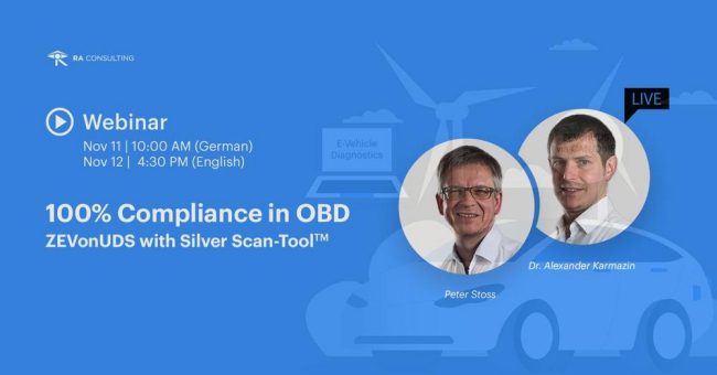 Webinar „100% Compliance für OBD – ZEVonUDS mit dem Silver Scan-Tool“ (Webinar | Online)