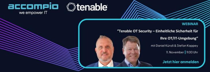 Tenable OT-Security — Einheitliche Sicherheit für Ihre OT/IT-Umgebung (Webinar | Online)