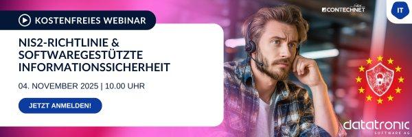 NIS2-Richtlinie & Softwaregestützte Informationssicherheit (Webinar | Online)