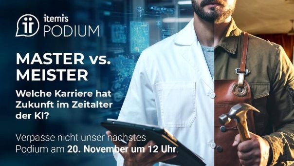 itemis PODIUM: Master vs. Meister | Welche Karriere hat Zukunft im Zeitalter der KI (Webinar | Online)