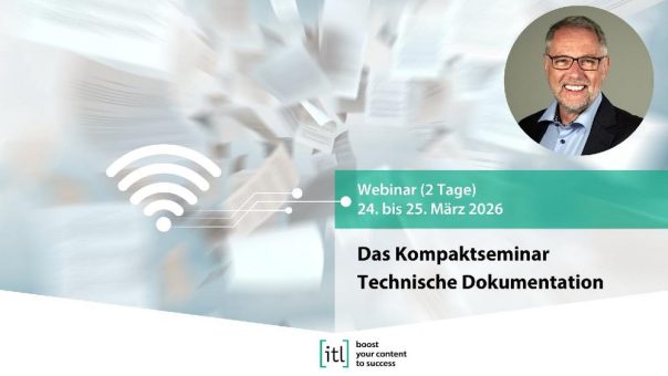 Das Kompaktseminar Technische Dokumentation (Webinar | Online)