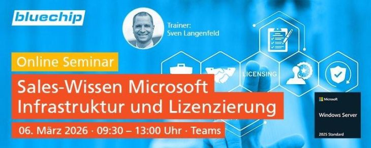 Sales-Wissen Microsoft Infrastruktur und Lizenzierung (Seminar | Online)
