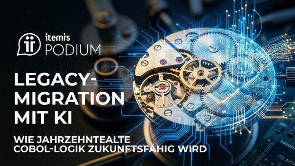 itemis PODIUM: Legacy-Migration mit KI – Wie jahrzehntealte COBOL-Logik zukunftsfähig wird (Webinar | Online)