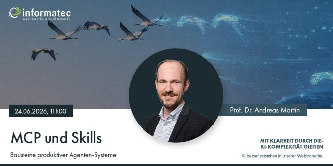 Live Webinar: MCP und Skills – Bausteine produktiver Agenten-Systeme (Webinar | Online)