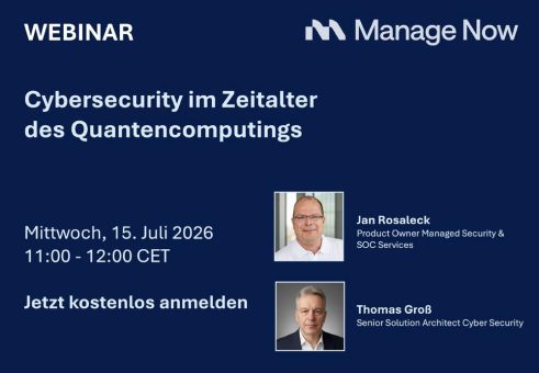 MANAGE NOW – Cybersecurity im Zeitalter des Quantencomputings – WEBINAR (Webinar | Online)