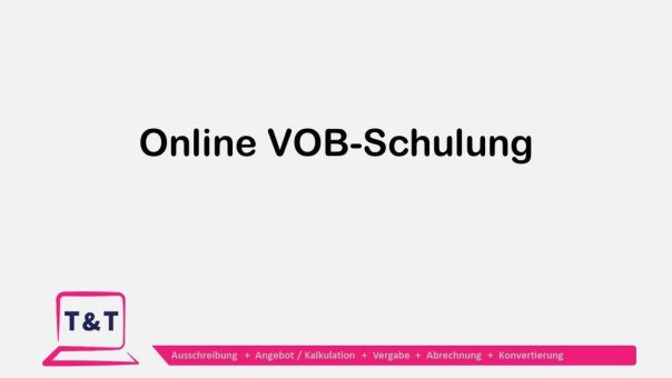 dreistündige Online-VOB/A-Schulung (Vortrag | Online)