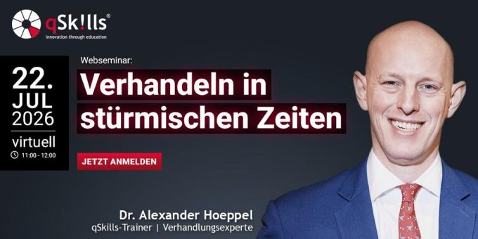 Verhandeln in stürmischen Zeiten: Warum Verhandeln gerade jetzt zur Kernkompetenz in der IT wird (Webinar | Online)