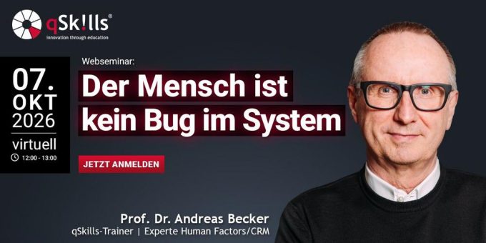 Der Mensch ist kein Bug im System: menschliches Leistungsvermögen und Non-Technical Skills in IT (Webinar | Online)