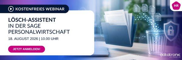 Lösch-Assistent in der Sage Personalwirtschaft (Webinar | Online)