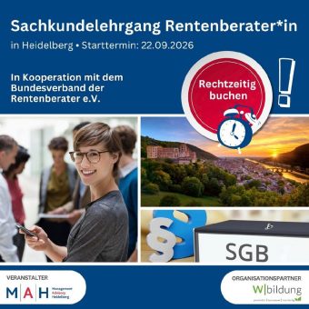 Sachkundelehrgang Rentenberater*in – Heidelberg 2026/2027 (Schulung | Heidelberg)