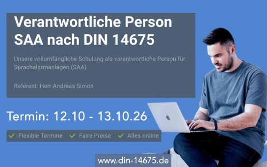 Verantwortliche Person SAA nach DIN 14675 (Schulung | Online)