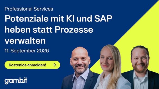 Professional Services: Potenziale mit KI und SAP heben statt Prozesse verwalten (Webinar | Online)