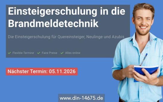 Einsteigerschulung in die Brandmeldetechnik (Schulung | Online)
