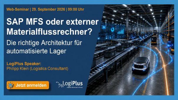 Web-Seminar: SAP MFS oder externer Materialflussrechner? Die richtige Architektur für automatisiert (Webinar | Online)