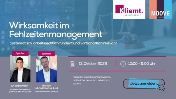 Wirksamkeit im Fehlzeitenmanagement (Webinar | Online)