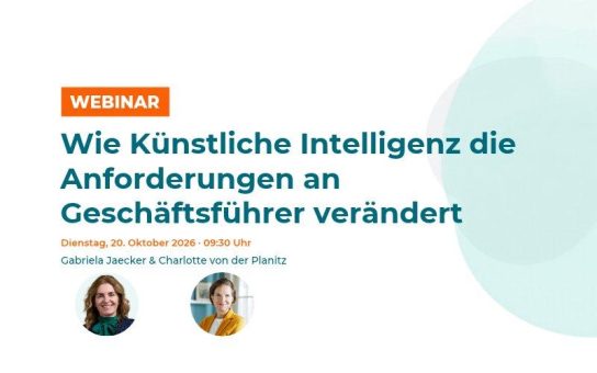 KI verändert Führung: Sind Sie darauf vorbereitet? (Webinar | Online)
